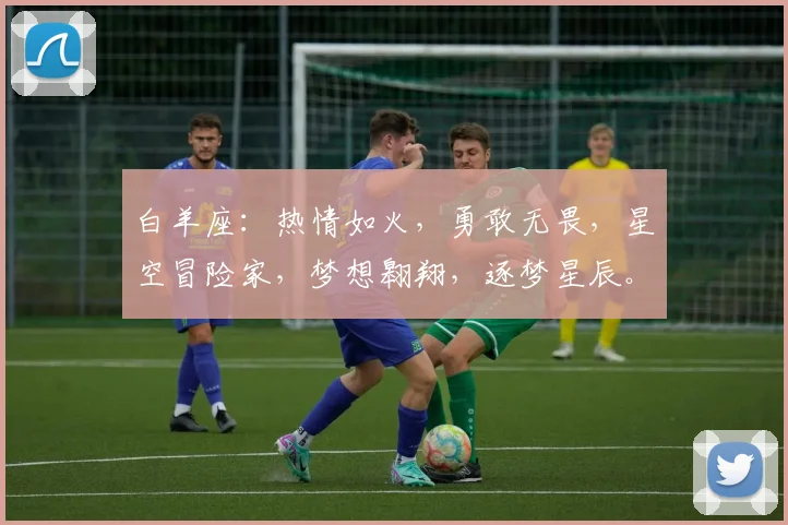 白羊座：热情如火，勇敢无畏，星空冒险家，梦想翱翔，逐梦星辰。